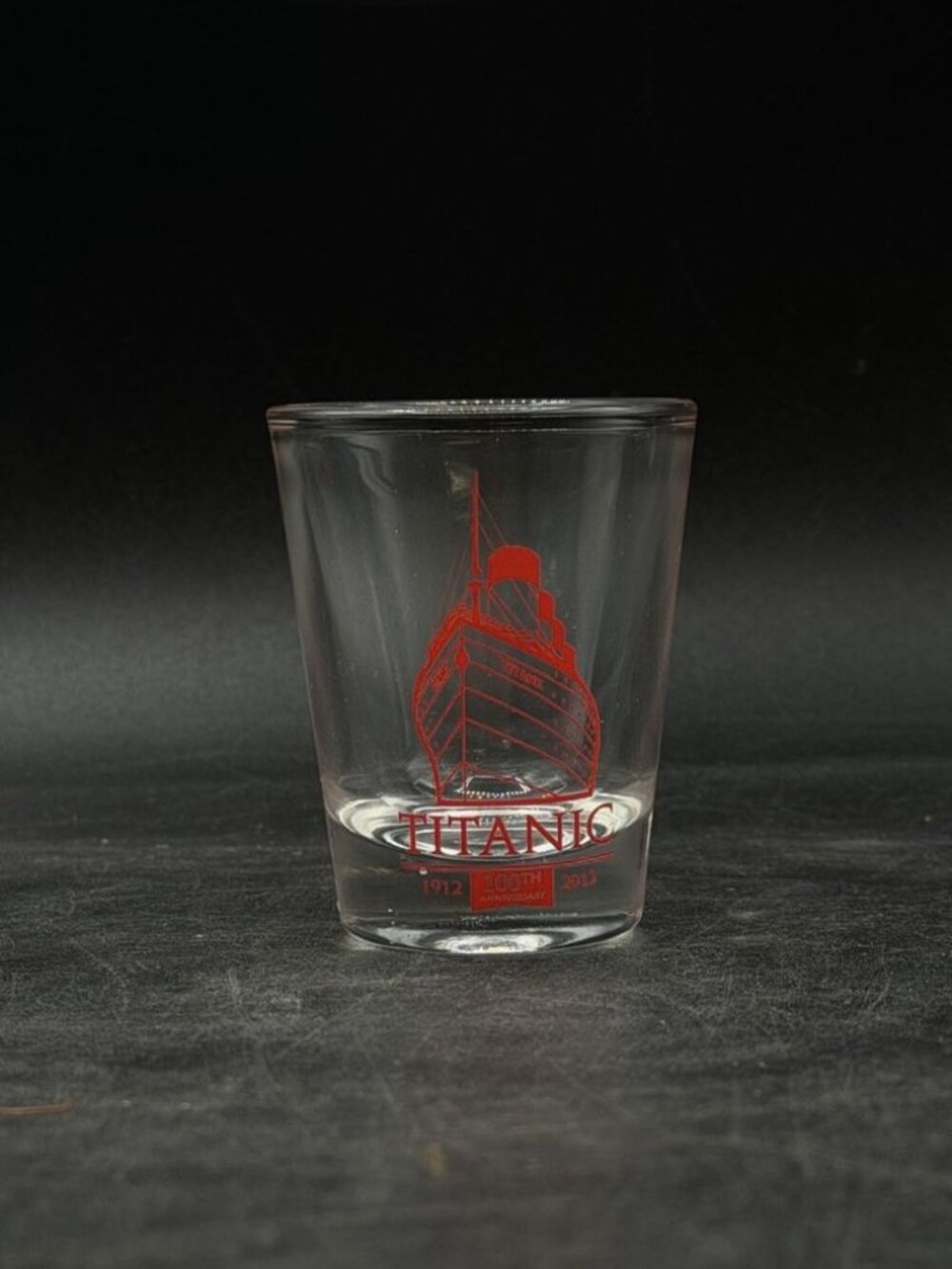 Titanic Shot Glass Souvenir Clear 100th Anniversary 1912-2012